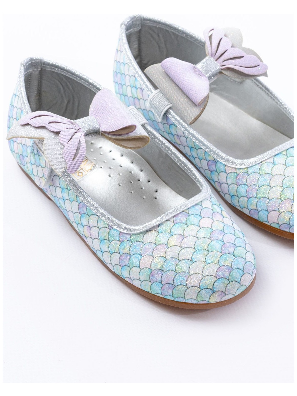 Papuccum Kız Çocuk Deniz Kızı Kaydırmaz Taban Babet Suni Deri Mor Renkli Tasarım ile Rahat Yürüyüş