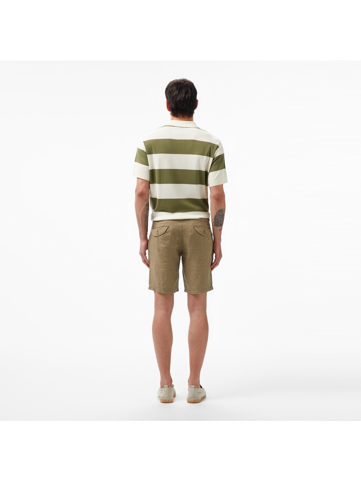 Nautica Erkek Yeşil Slim Fit Keten Şort B35214T.3MR - Görsel 2