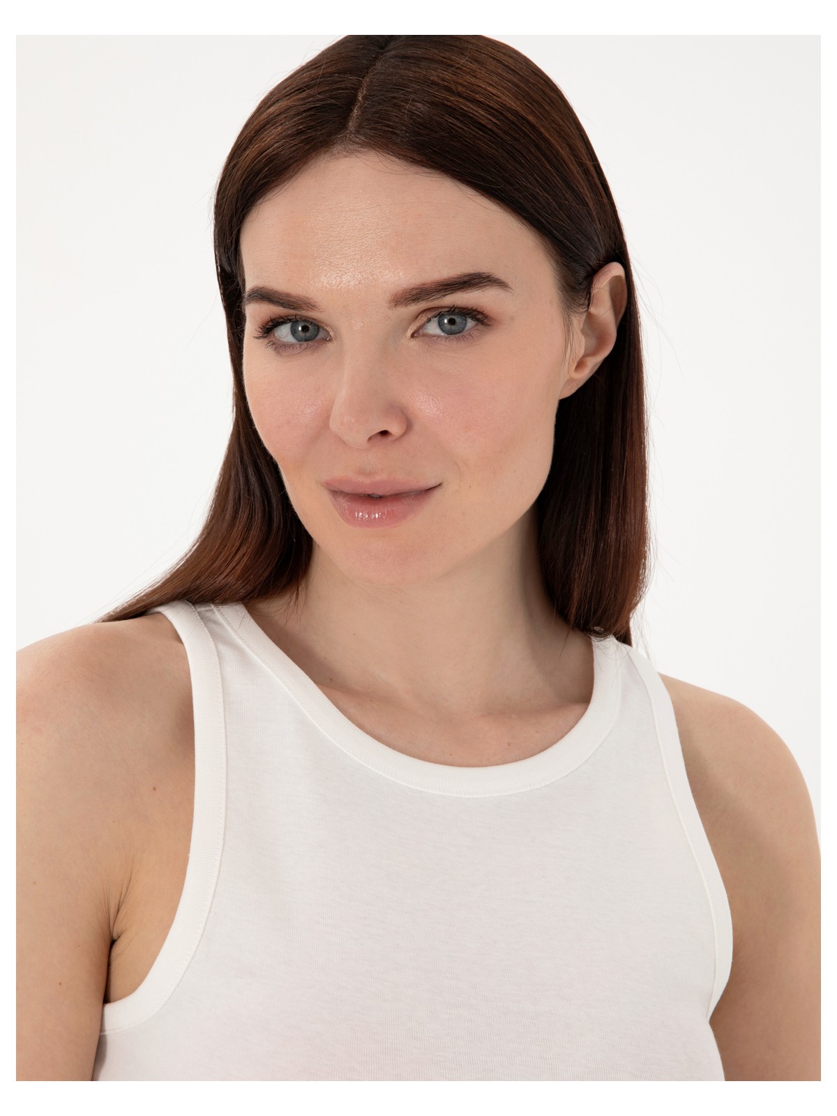 Pierre Cardin Kadın Beyaz Ex. Slim Fit Crop Tişört 50305750-VR013 - Görsel 2