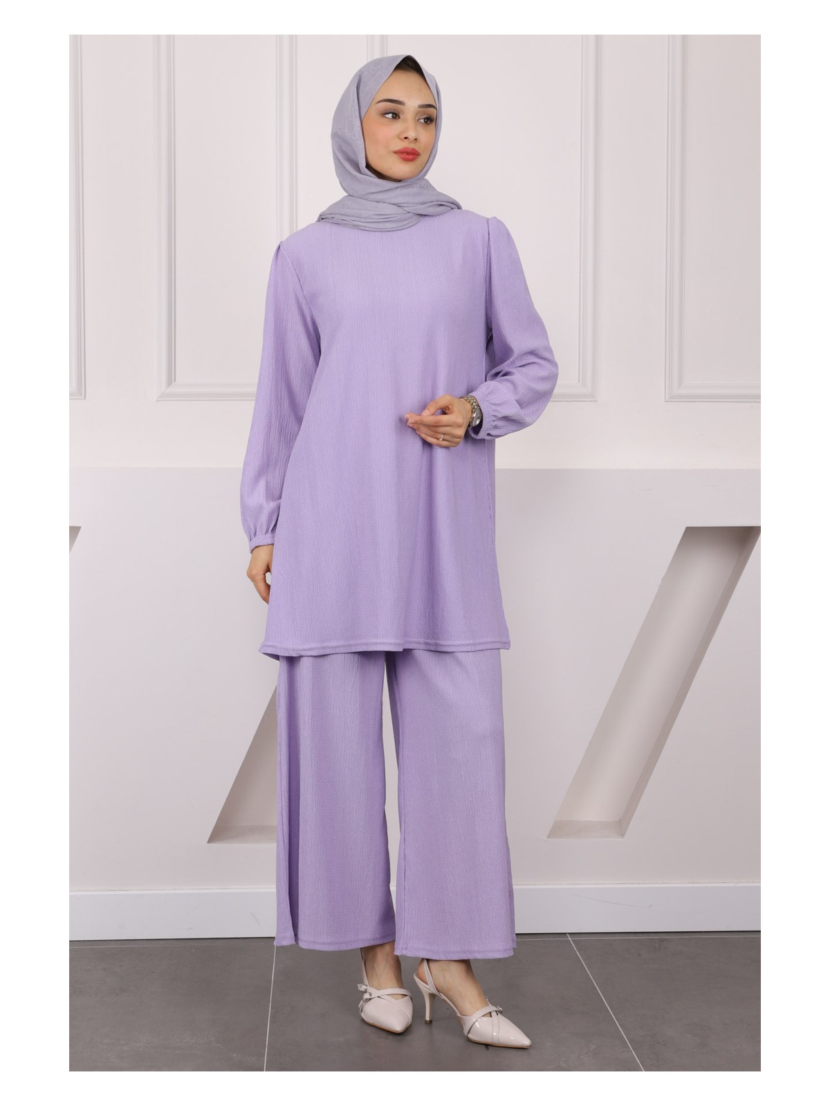 İmaj Butik Vizon Bürümcük Tunik Pantolonlu Takım - Görsel 4