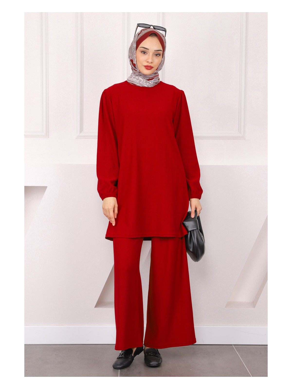 İmaj Butik Vizon Bürümcük Tunik Pantolonlu Takım - Görsel 5