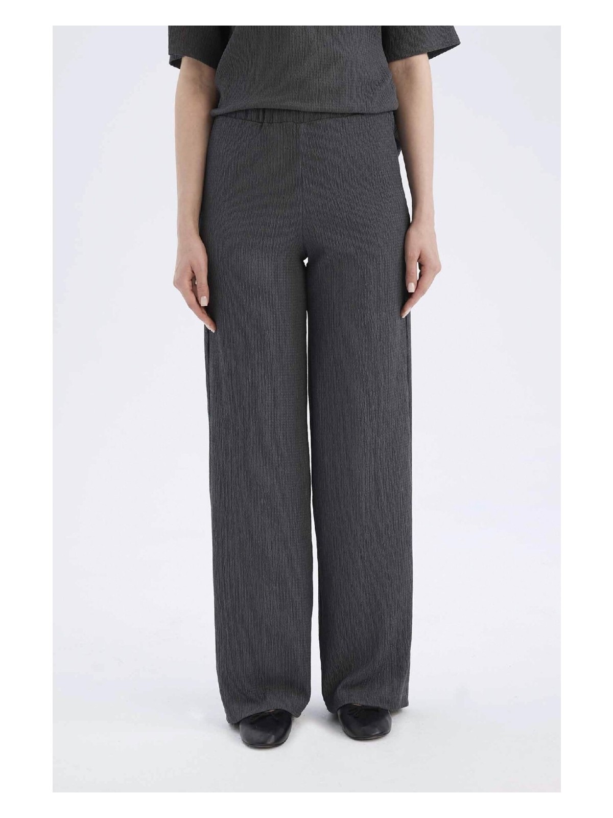 DeFacto Bürümcük Pantolon Wide Leg Geniş Bol Paça Beli Lastikli C0200AX25SP