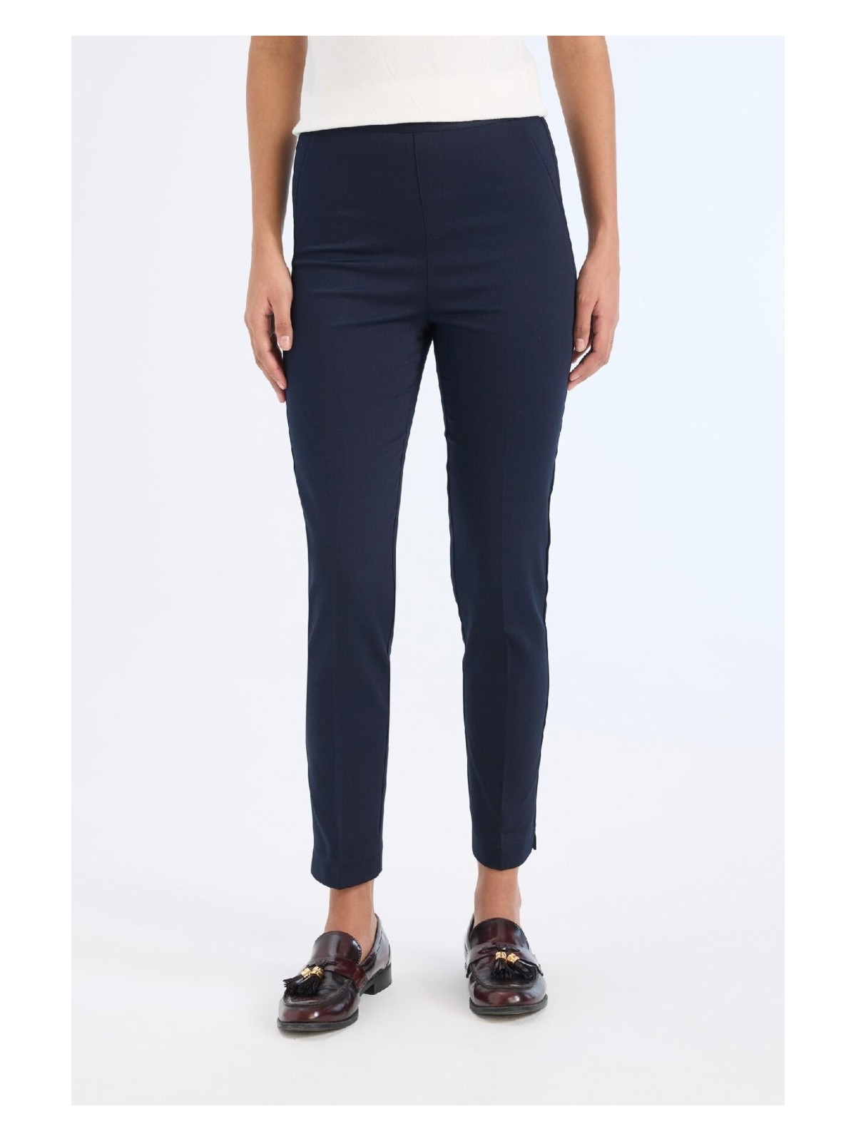 DeFacto Sigaret Saten Kumaş Pantolon Normal Bel Basic Düz Beli Lastikli Düz Paça J8743AZ25SM - Görsel 6