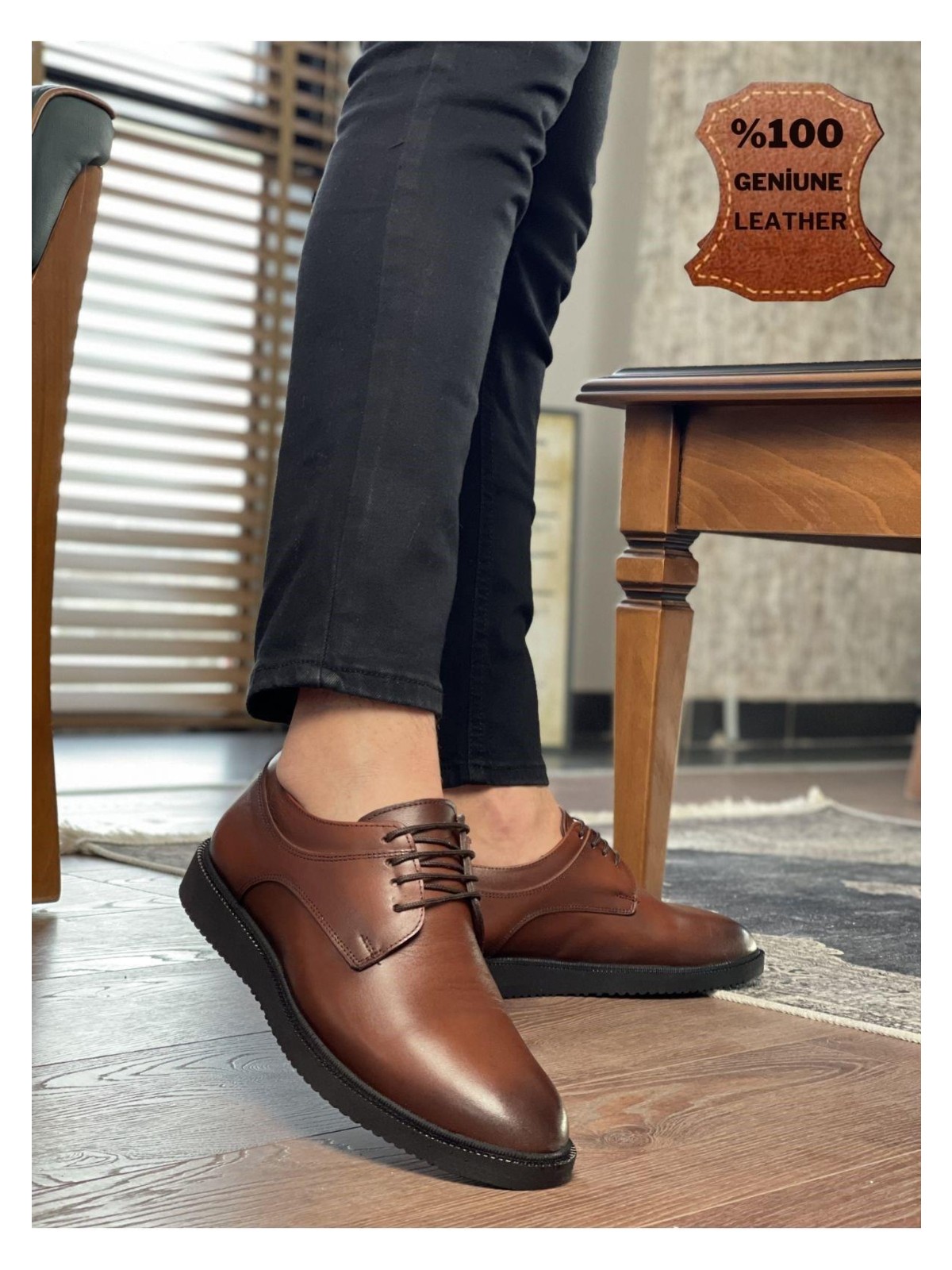 Muggo Marcel Garantili Erkek Günlük Klasik Deri Casual Ayakkabı - Görsel 4