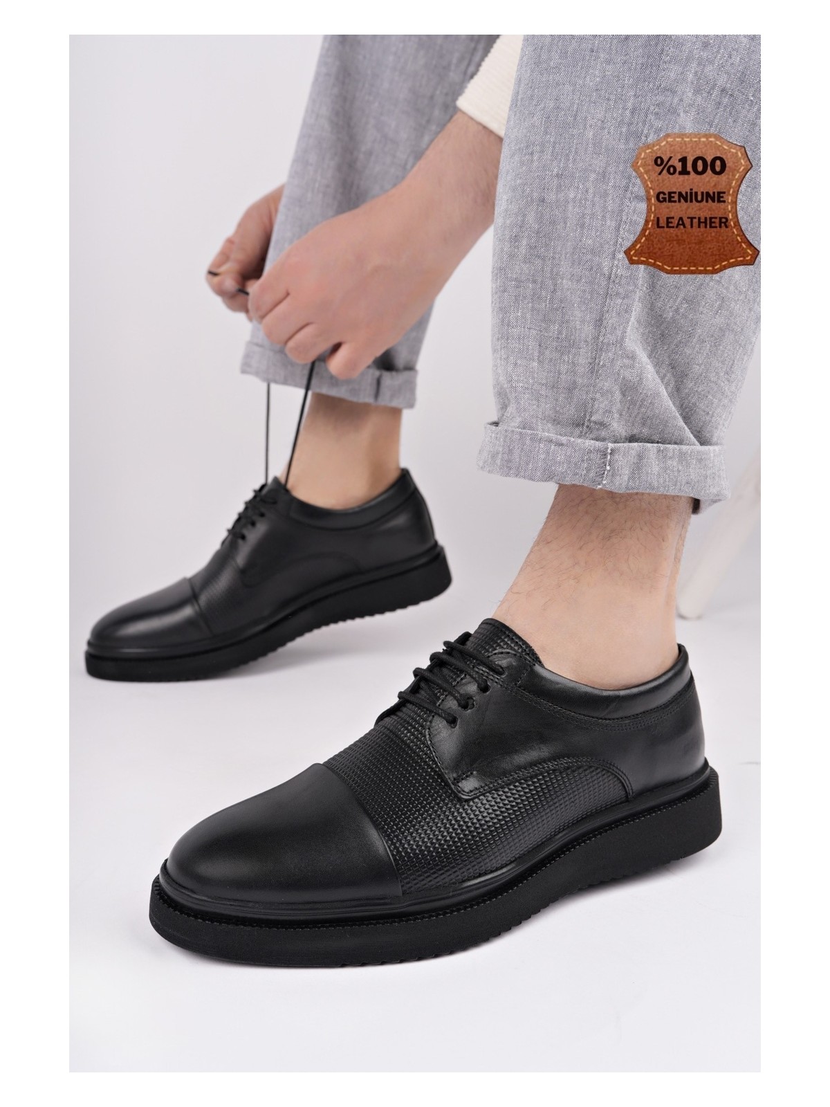 Muggo Marcel Garantili Erkek Günlük Klasik Hakiki Deri Casual Ayakkabı - Görsel 5