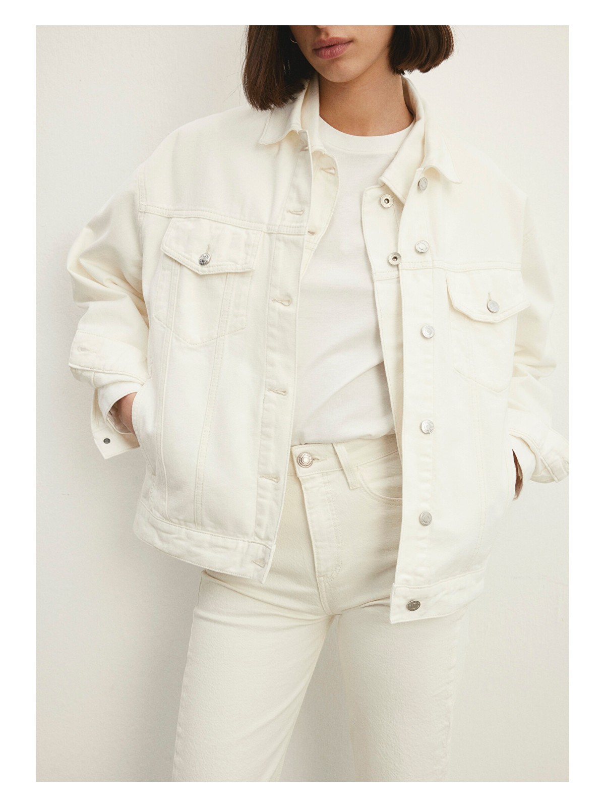 Mavi Luna 90lar Kırık Beyaz Jean Ceket 1110177-84112