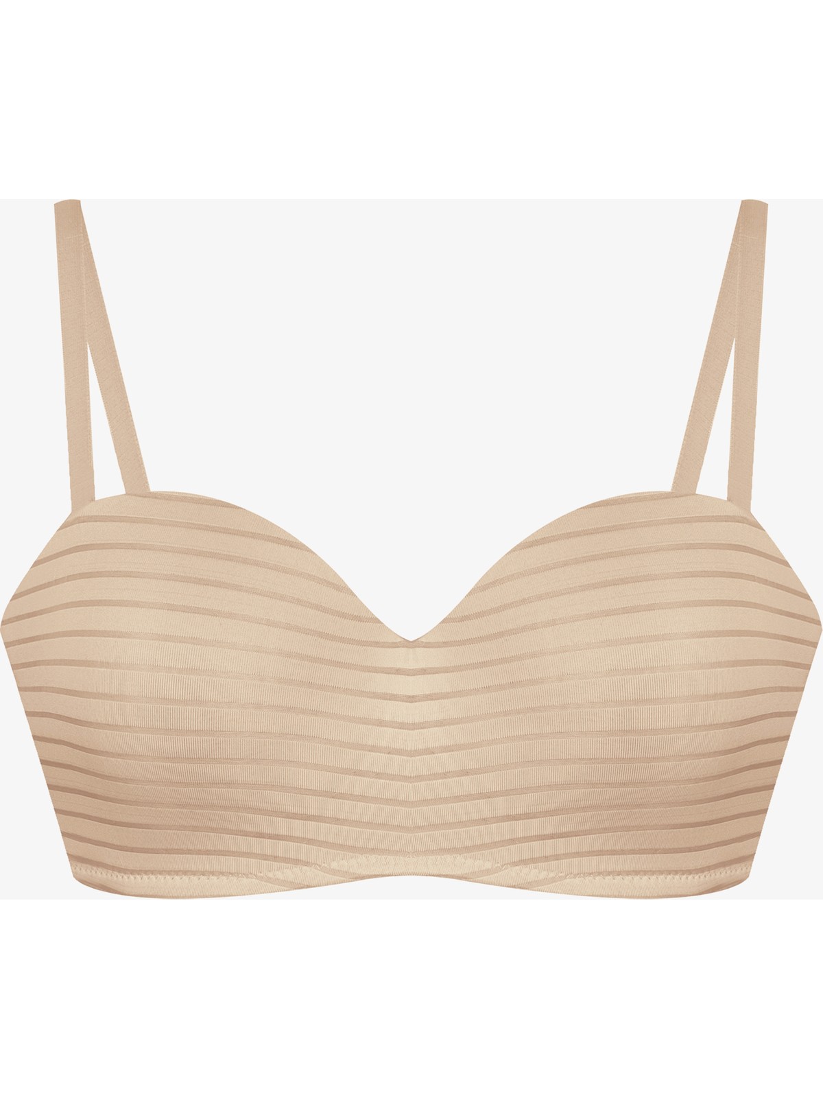 Koza İç Giyim Kadın Dolgusuz Transparan Çizgili Toparlayıcı Straplez Sütyen