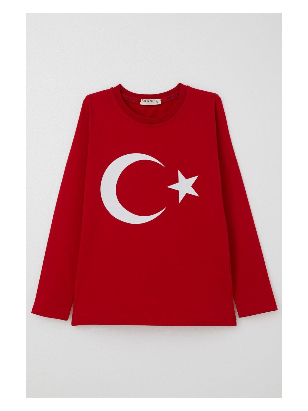 Breeze Erkek Çocuk Türk Bayraklı Body 8-14 Yaş, Kırmızı