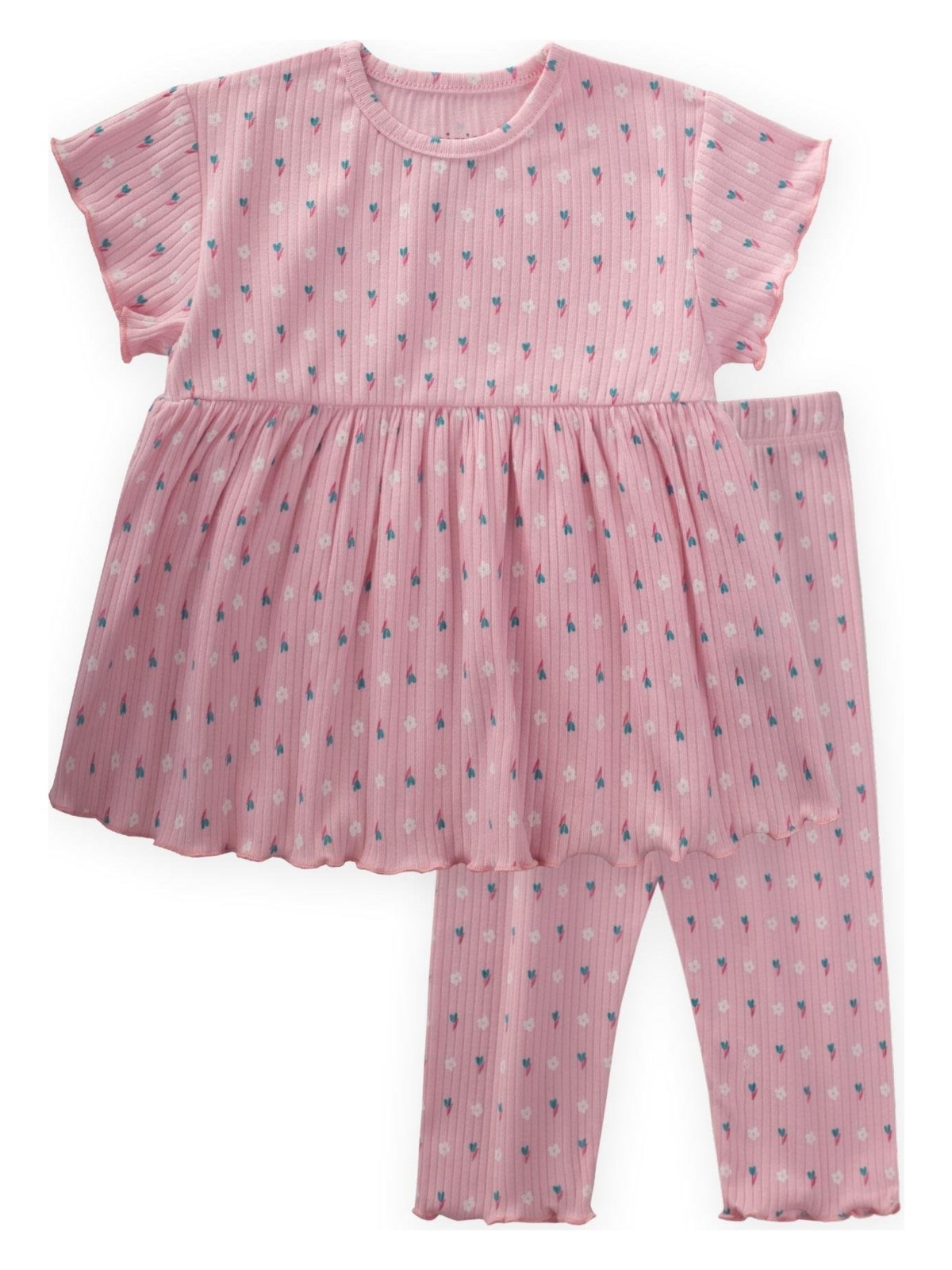 Cigit Desenli Fitilli Tunik Takım 1-8 Yaş A Bej - Görsel 3