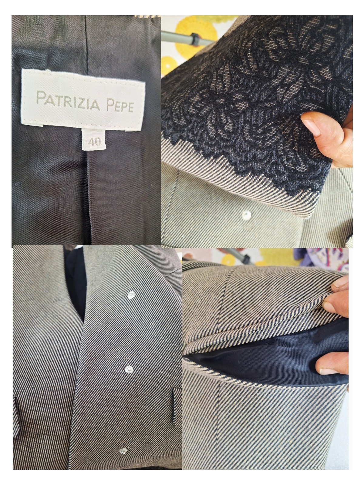 PATRIZIA PEPE ÇIKARILABİLİR TÜL DETAYLI 38 / M - L/40 CAMEL KRUVAZE YAKALI KAŞE PALTO KABAN - Görsel 7