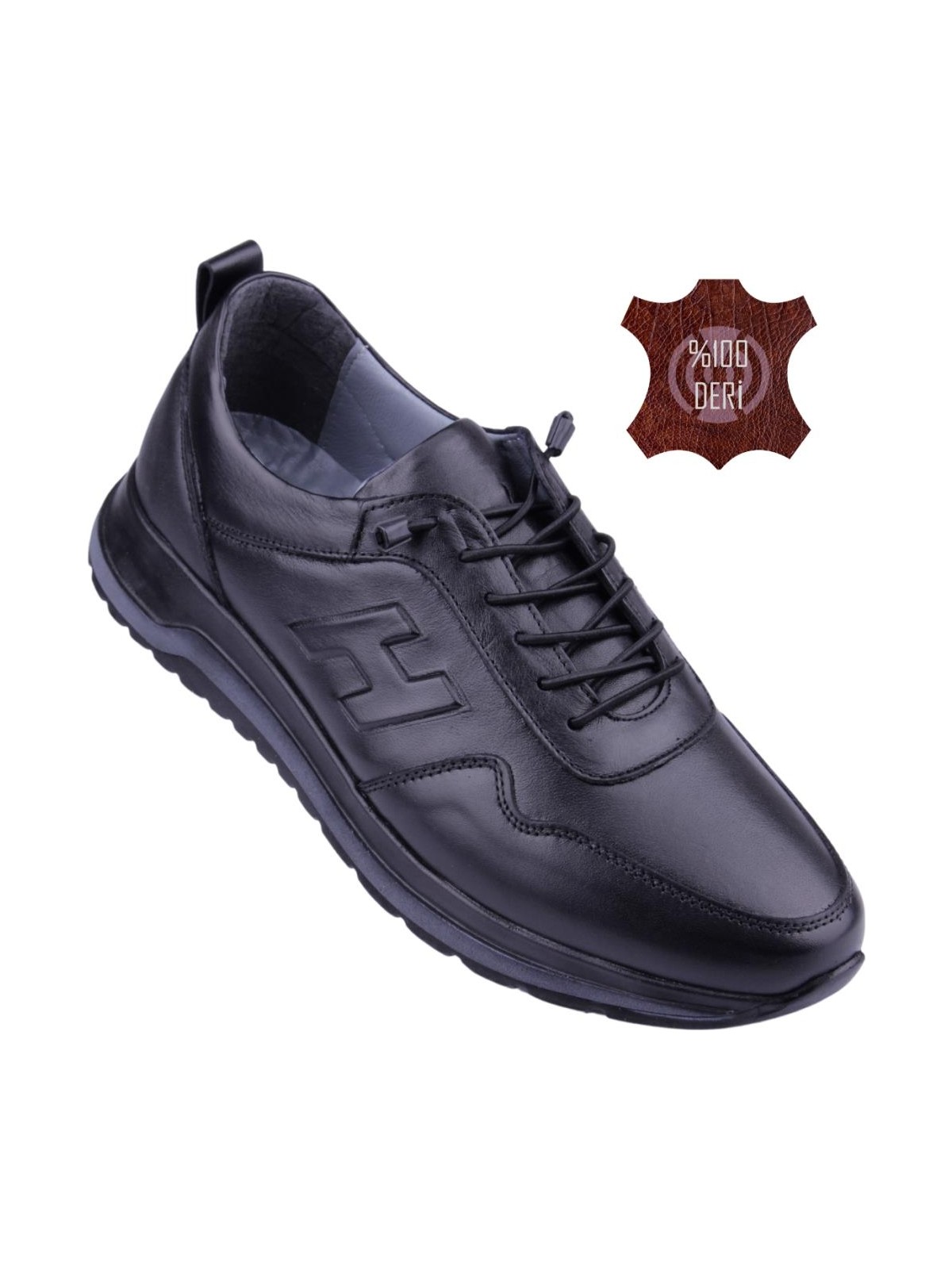 Detector Hakiki Deri • Özel Dokulu Tasarım • Ortopedik Ultra Hafif Erkek Ayakkabı (Premium Serisi) 198H