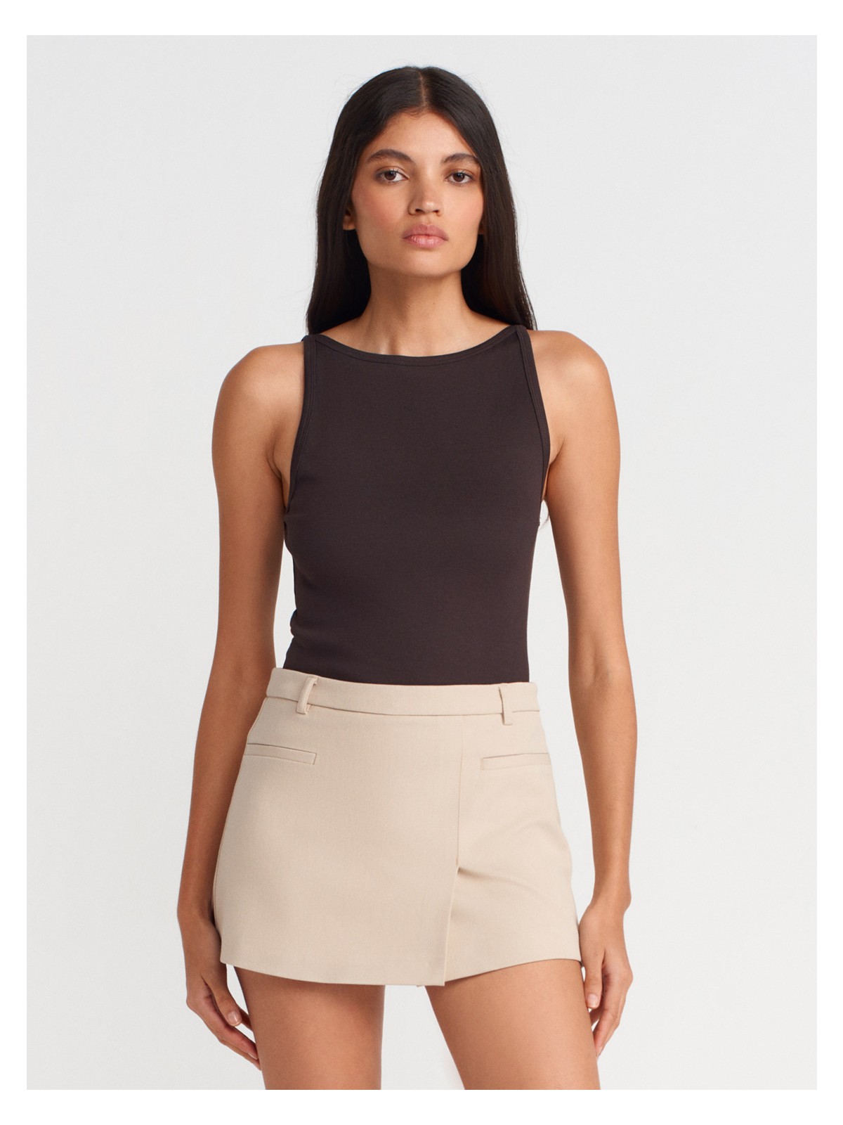 Dilvin 21048 Halter Yaka Top-Açık Sarı - Görsel 5