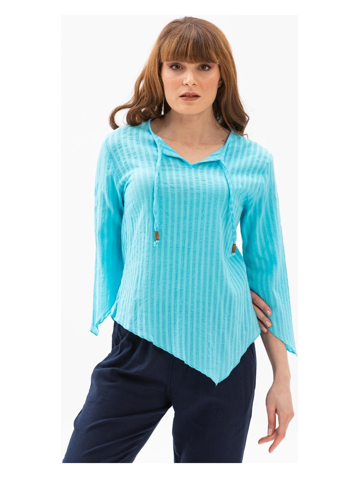 Eliş Şile Bezi Truvakar Kol Şile Bezi Rodos Yazlık Bluz Haki Hk - Görsel 6