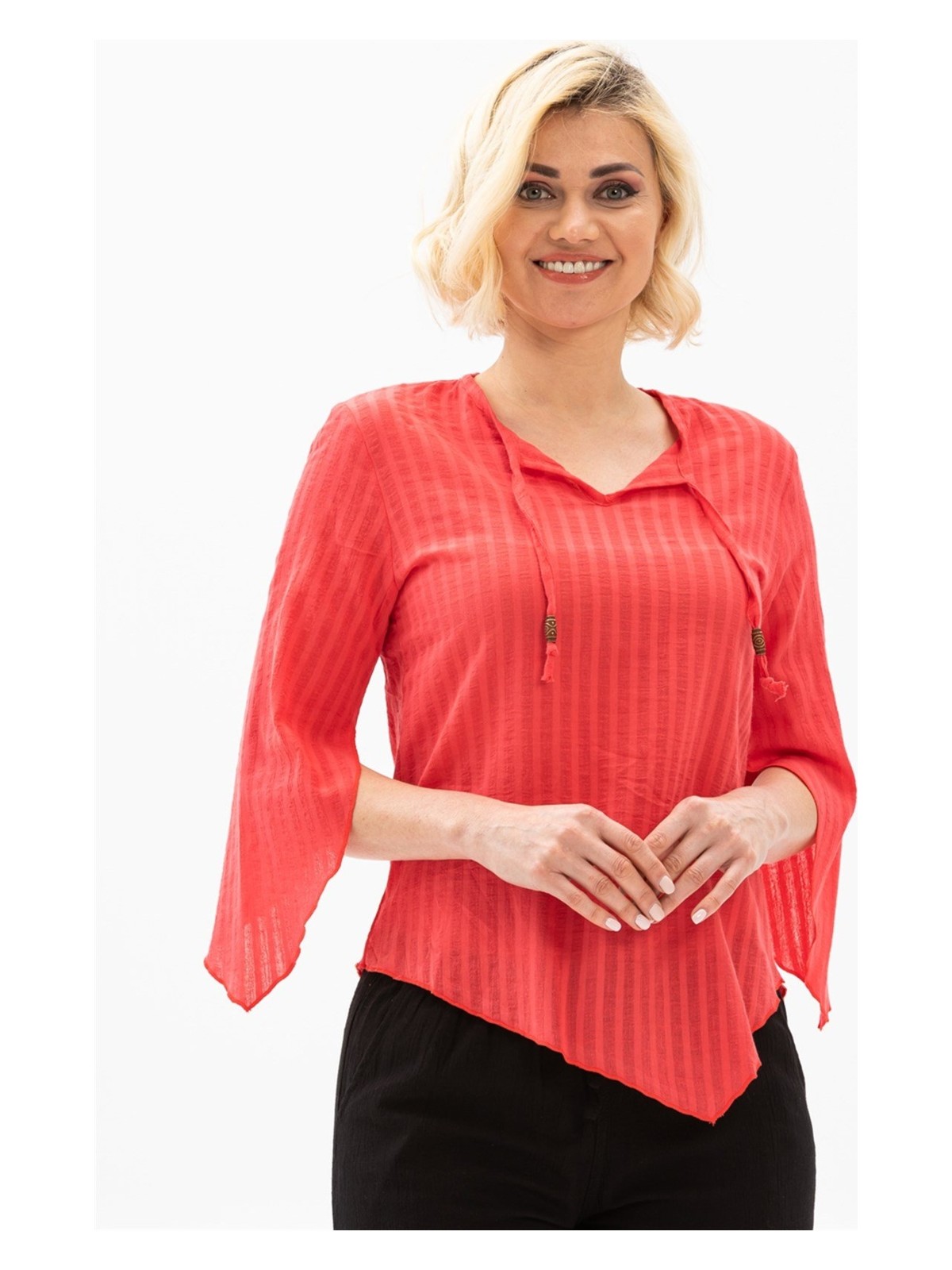 Eliş Şile Bezi Truvakar Kol Şile Bezi Rodos Yazlık Bluz Haki Hk - Görsel 8