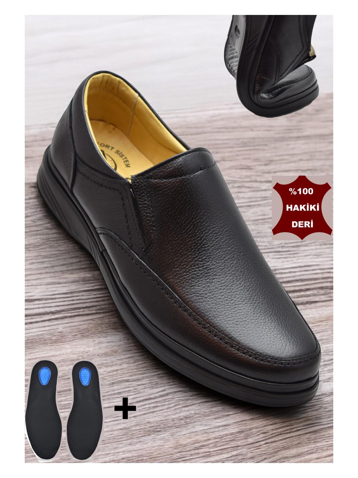 TAB8050 Ortopedik Taban Hakiki Deri Erkek Ayakkabı Mevsimlik Baba Ayakkabısı