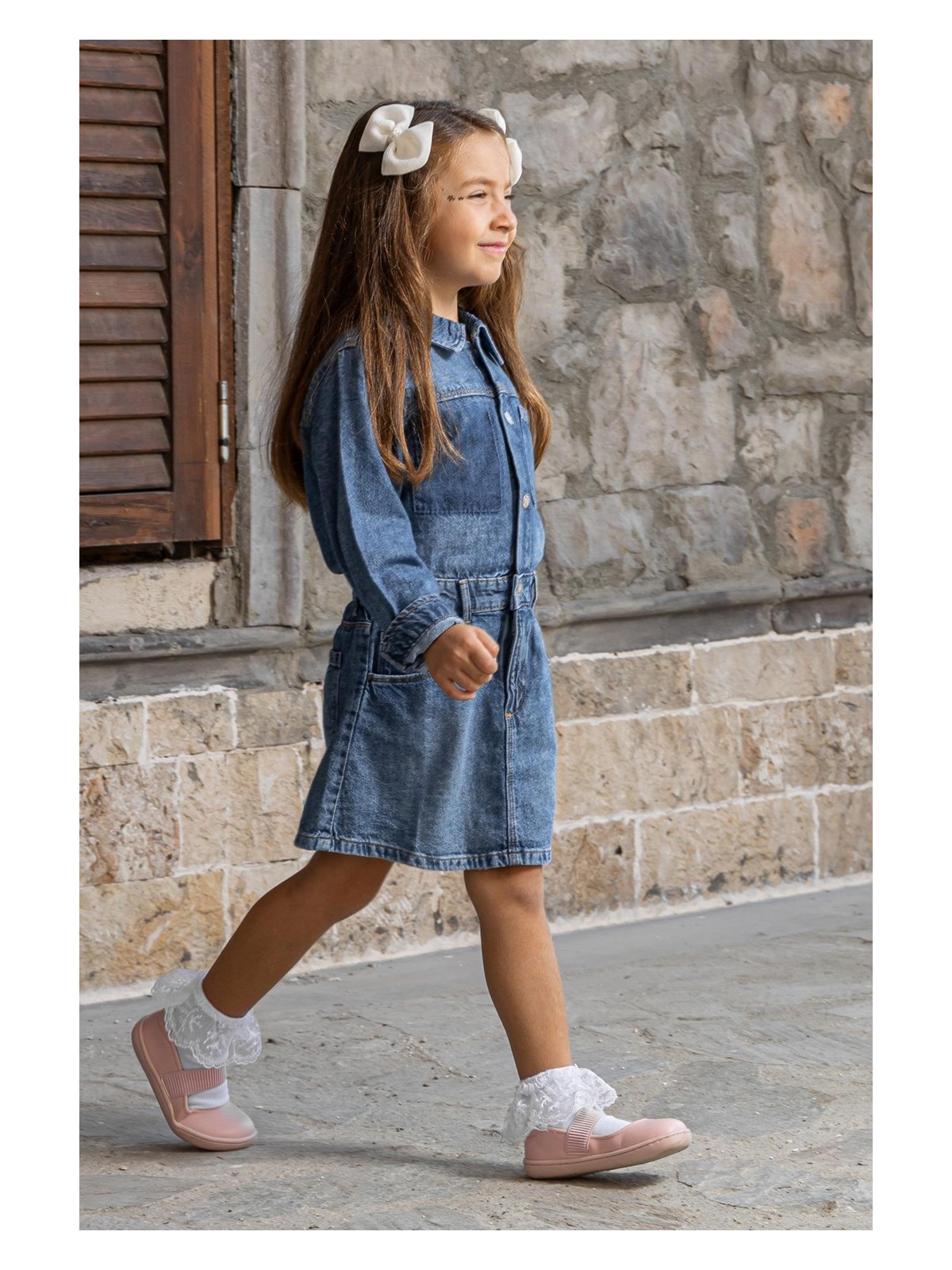 Hopfrög Smart Walker Mary Jane Havalı Pembe Barefoot Kız Babet Ayakkabı - Görsel 3