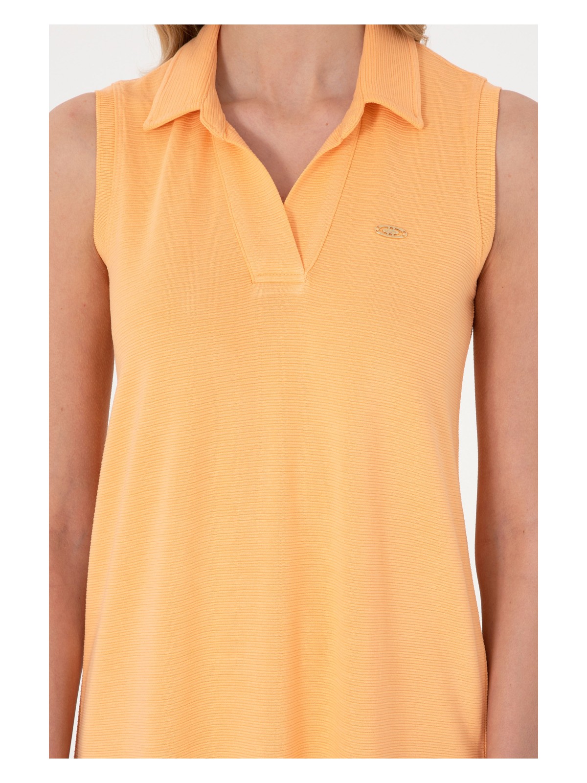 U.S. Polo Assn. Kadın Turuncu Polo Yaka Midi Boy Örme Elbise 50300674-VR202 - Görsel 5