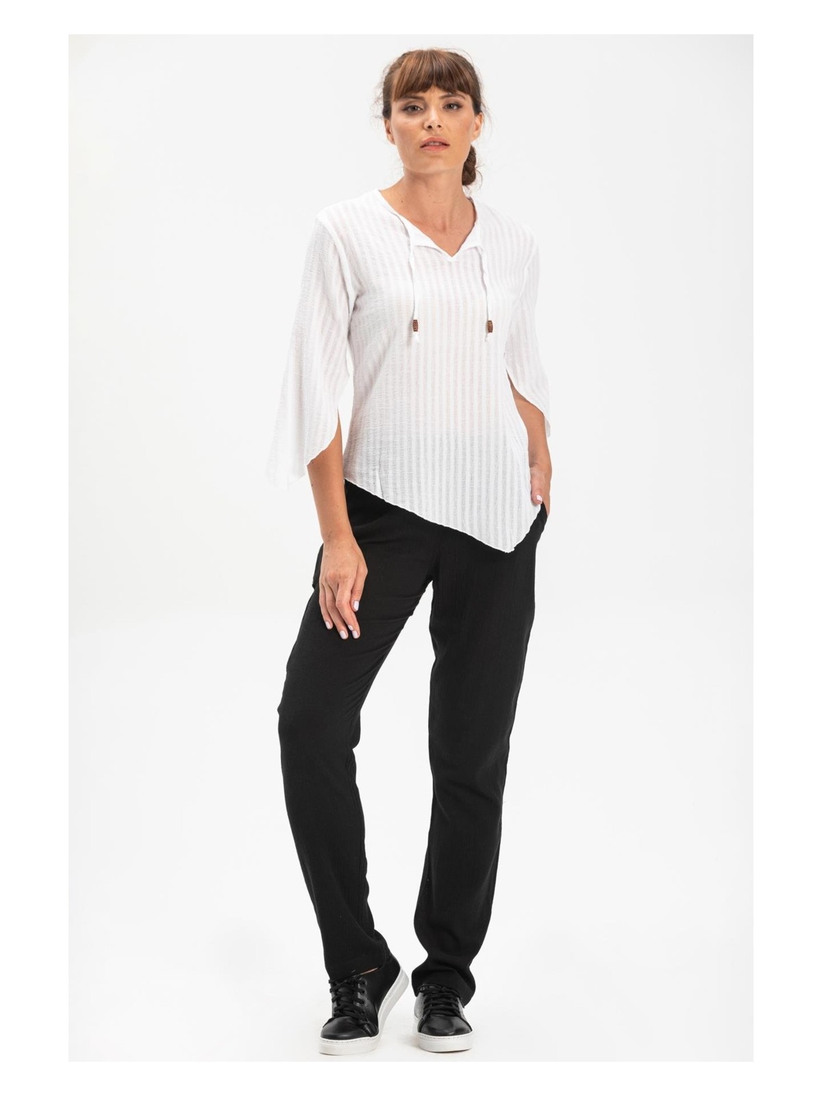 Eliş Şile Bezi Truvakar Kol Şile Bezi Rodos Yazlık Bluz Haki Hk - Görsel 7