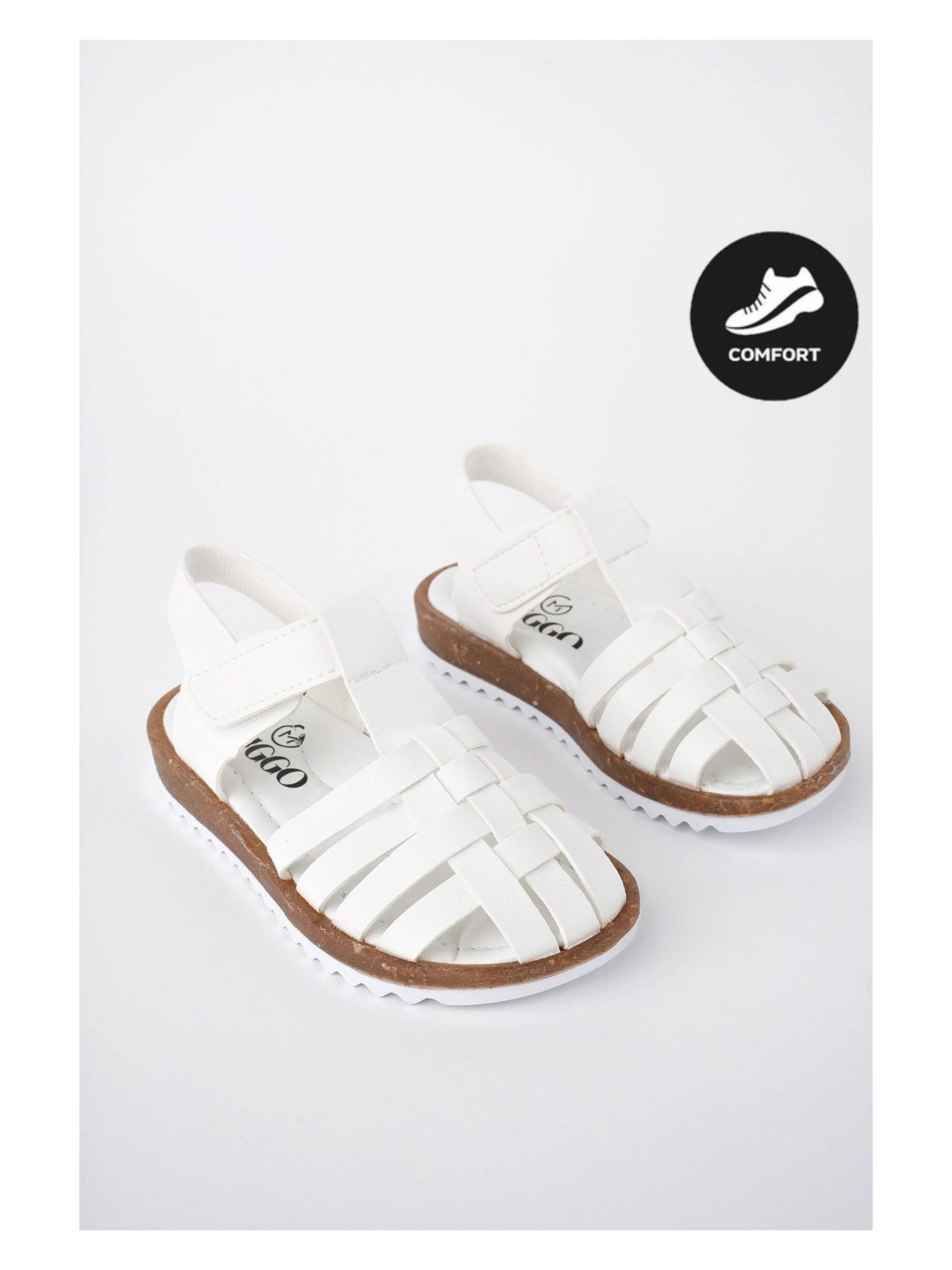 Muggo Rapunzel Garantili Günlük Ortopedik Hafif Taban Cırtlı Kız Çocuk Sandalet - Görsel 4