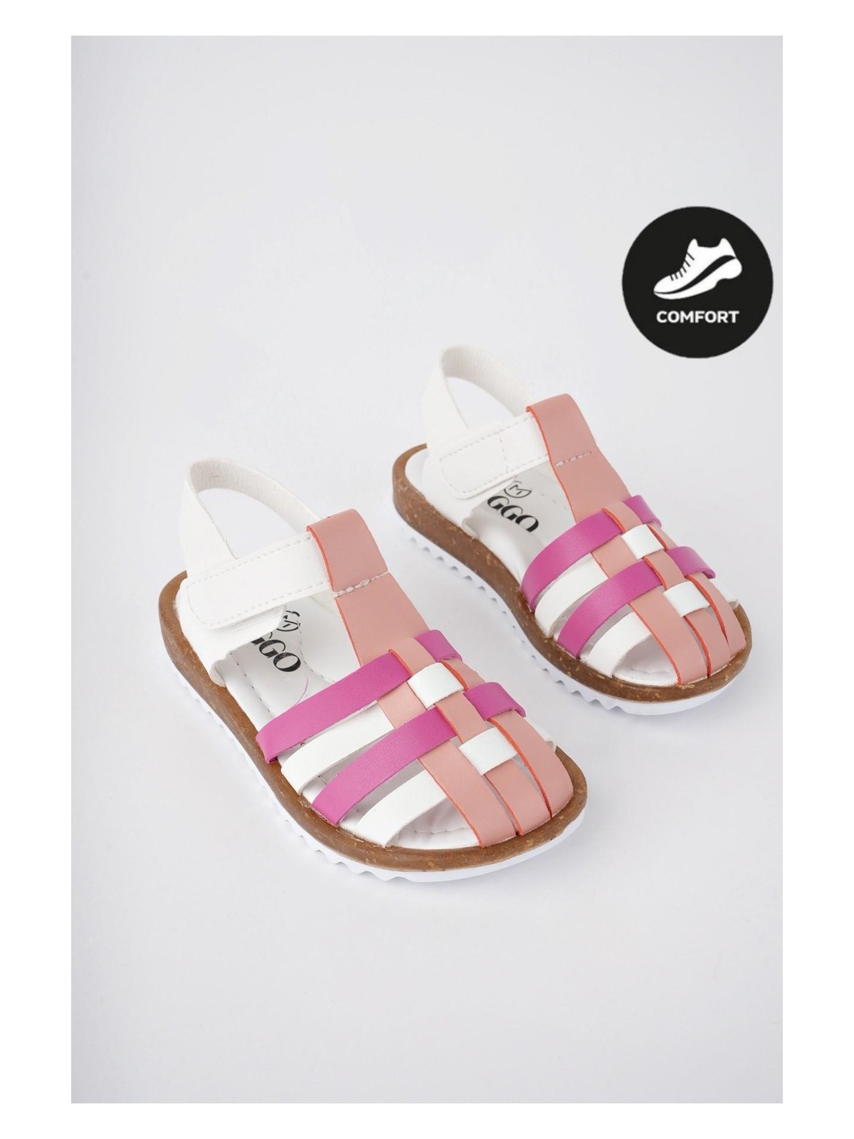 Muggo Rapunzel Garantili Günlük Ortopedik Hafif Taban Cırtlı Kız Çocuk Sandalet - Görsel 5