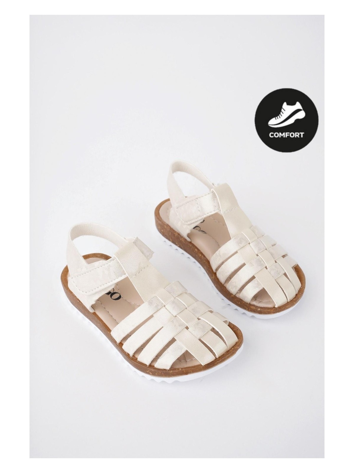 Muggo Rapunzel Garantili Günlük Ortopedik Hafif Taban Cırtlı Kız Çocuk Sandalet