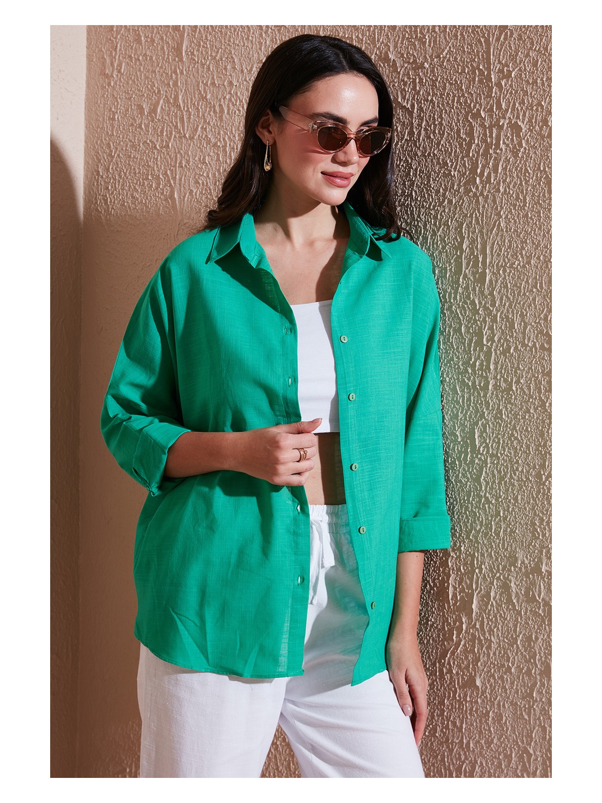 Sd Luxury Oversize Gömlek Bayan Gömlek 6781001 - Görsel 4