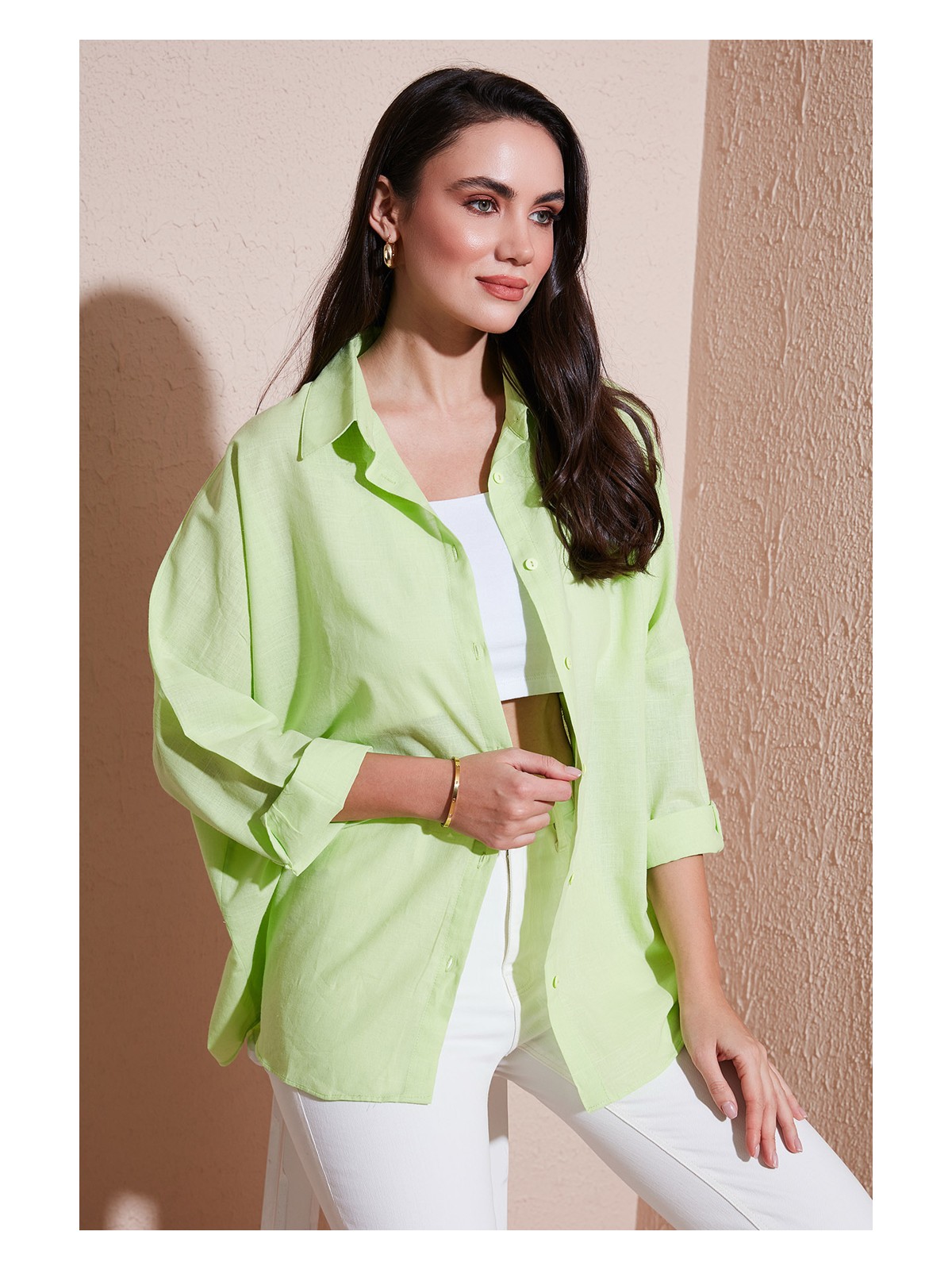 Sd Luxury Oversize Gömlek Bayan Gömlek 6781001 - Görsel 7