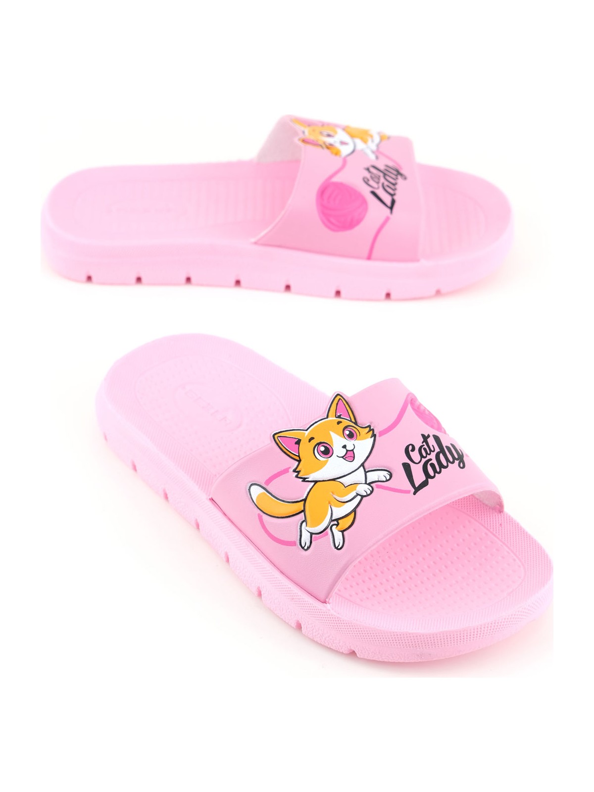 Gezer Kız Çocuk Yazlık Cat Lady Pu Rahat Taban Ev Banyo Havuz Plaj Terlik