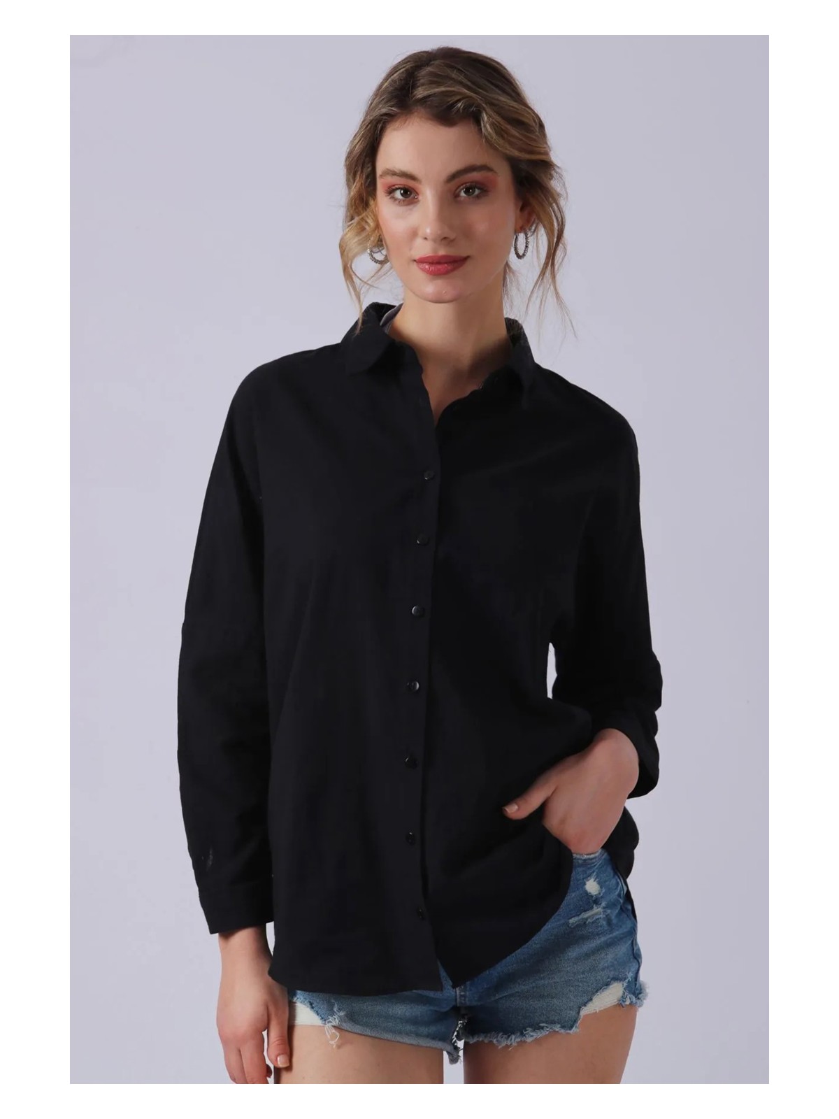 Sd Luxury Oversize Gömlek Bayan Gömlek 6781001 - Görsel 10