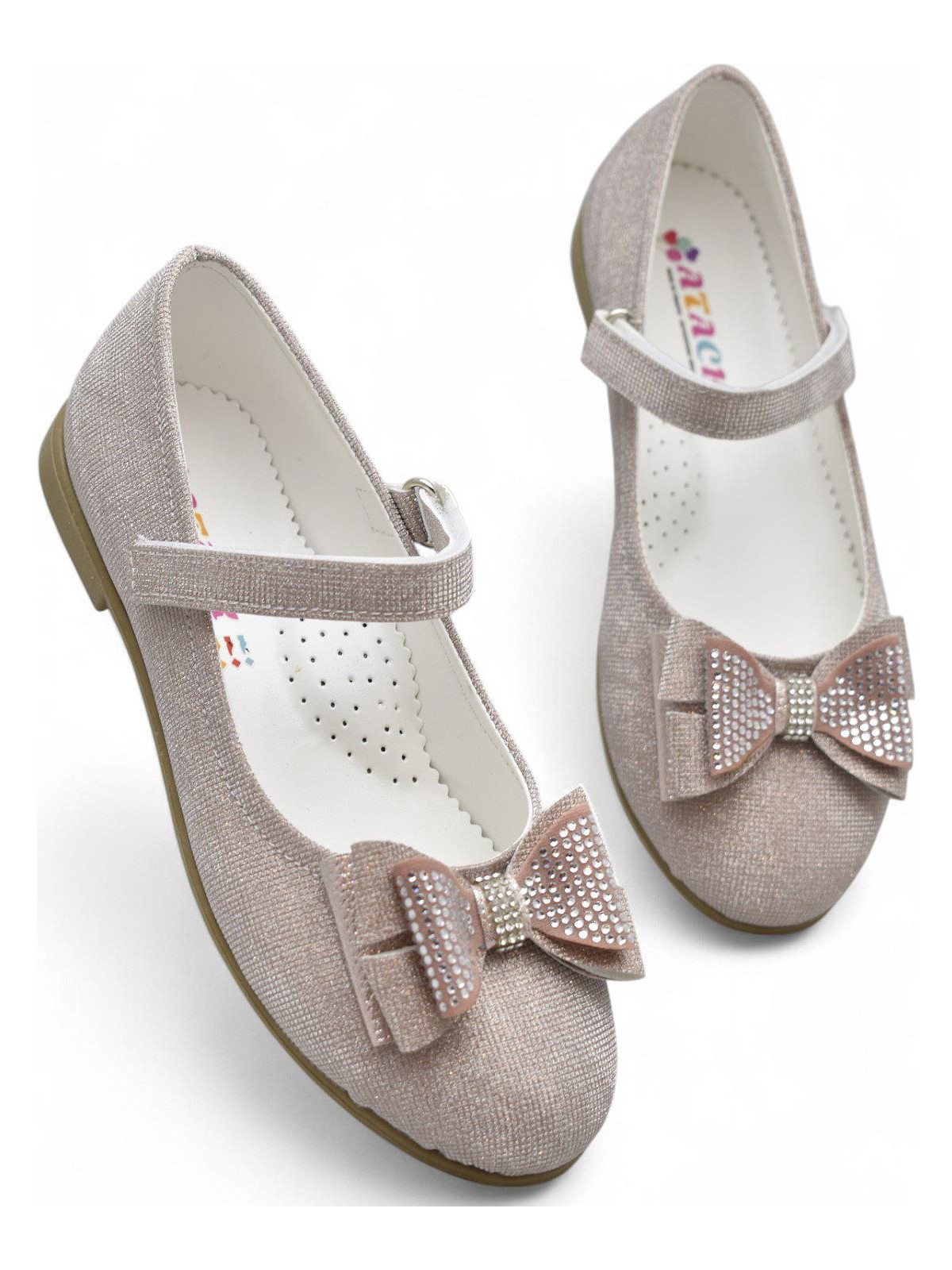 Ispartalılar 5952 Rahat Taban Tokalı Kız Çocuk Babet Ayakkabı Düğün Abiye Nişan Ayakkabısı - Görsel 5