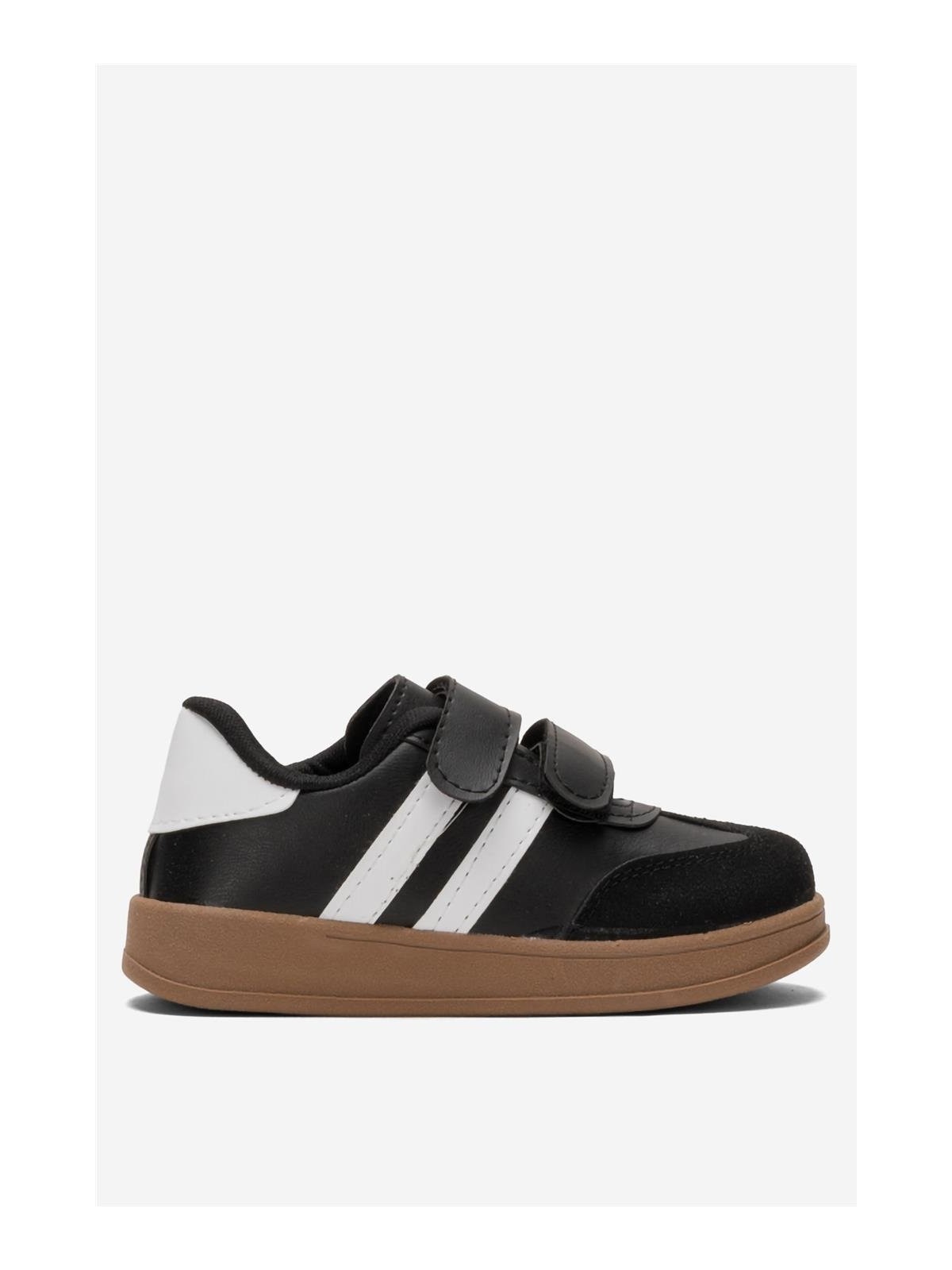 Liger Unisex Cırtlı Hafif Çocuk Spor Ayakkabı Beyaz - Siyah Suni Deri Kauçuk Taban - Görsel 6