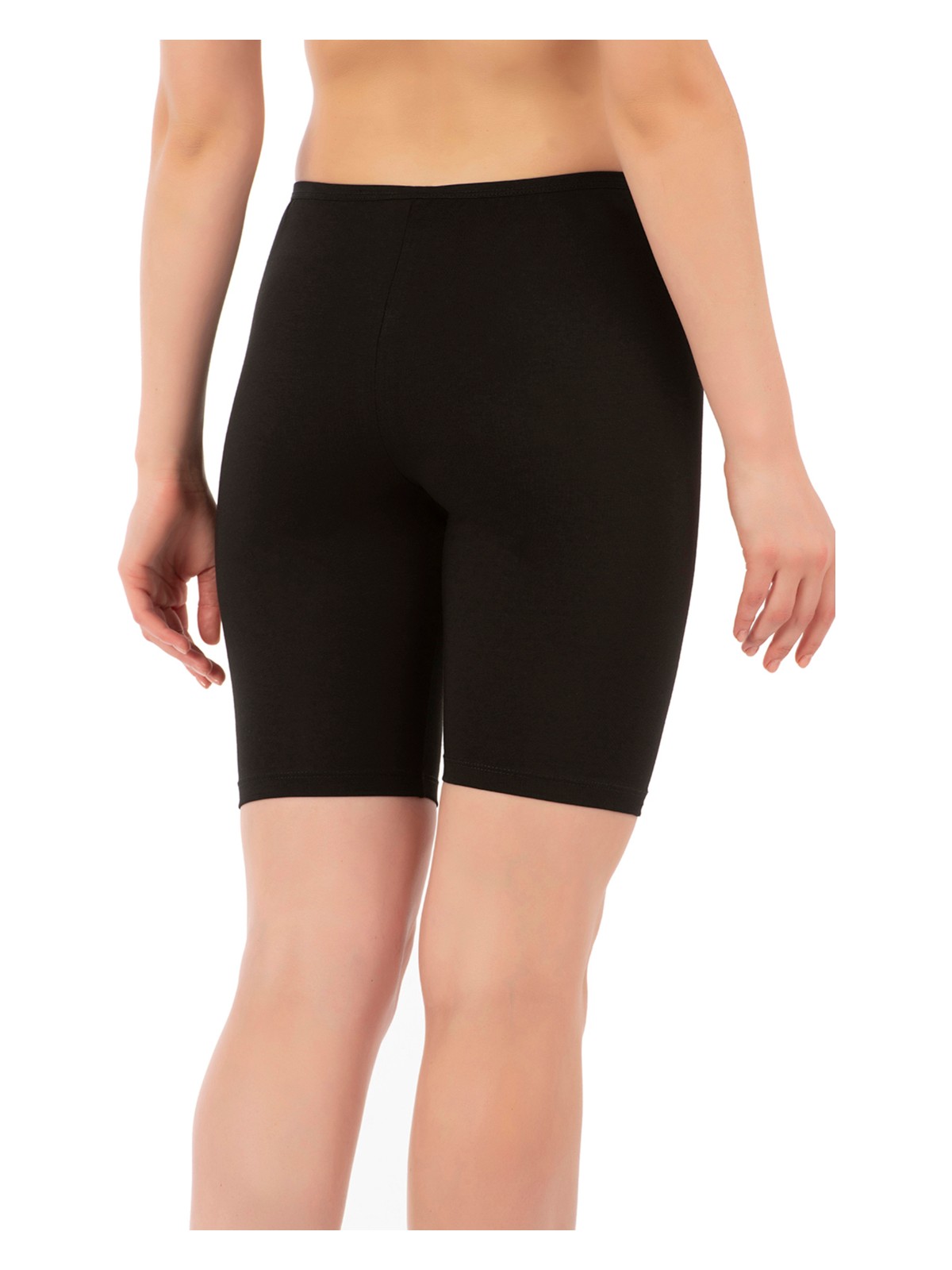 Özkan Underwear Özkan 0413 Kadın %95 Pamuklu Likralı Süprem Kumaş Esnek Rahat Yumuşak Diz Üstü Toparlayıcı Yüksek Bel Kısa Tayt - Görsel 2