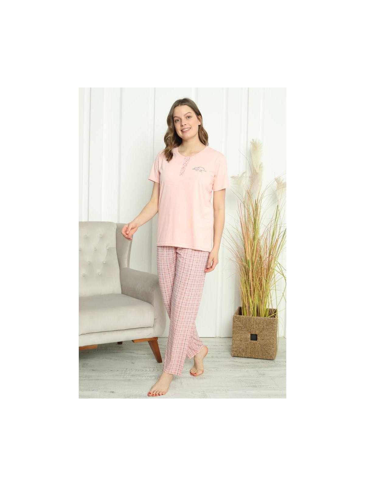 Balis Pijama Yıldızlı Kısa Kollu Pijama Takımı - Görsel 3