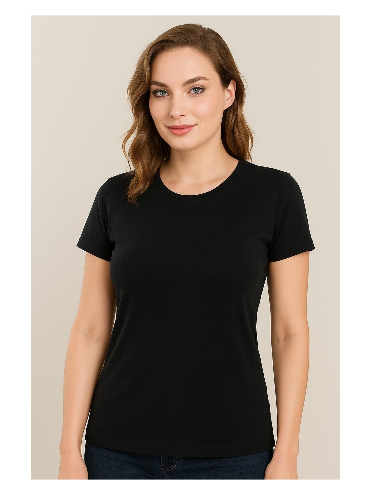 Biricik İç Giyim Yuvarlak Yaka, Basic, Beyaz, T-Shirt, Likralı Tişört - Görsel 4