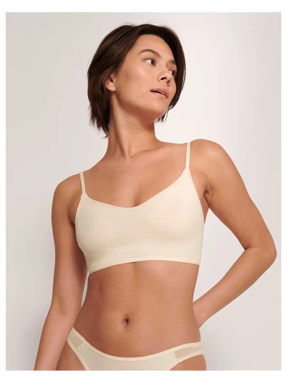 Kayoubi Ince Askılı Sikılaştırıcı Toparlayıcı Terletmez Yumuşak Kumaşlı Iz Yapmaz Crop Sütyen Bra Büstiyer - Görsel 4