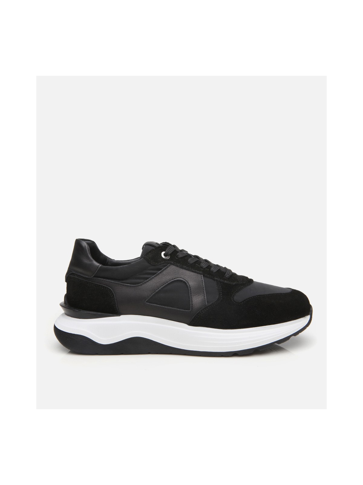 Hotiç Erkek Süet Deri Siyah Hafif Tabanlı Spor Ayakkabı