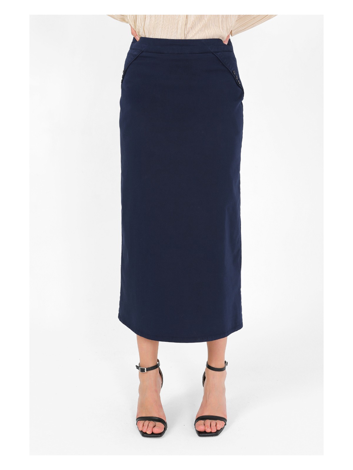 Vellichor Kumaş Kalem Etek - Antrasit