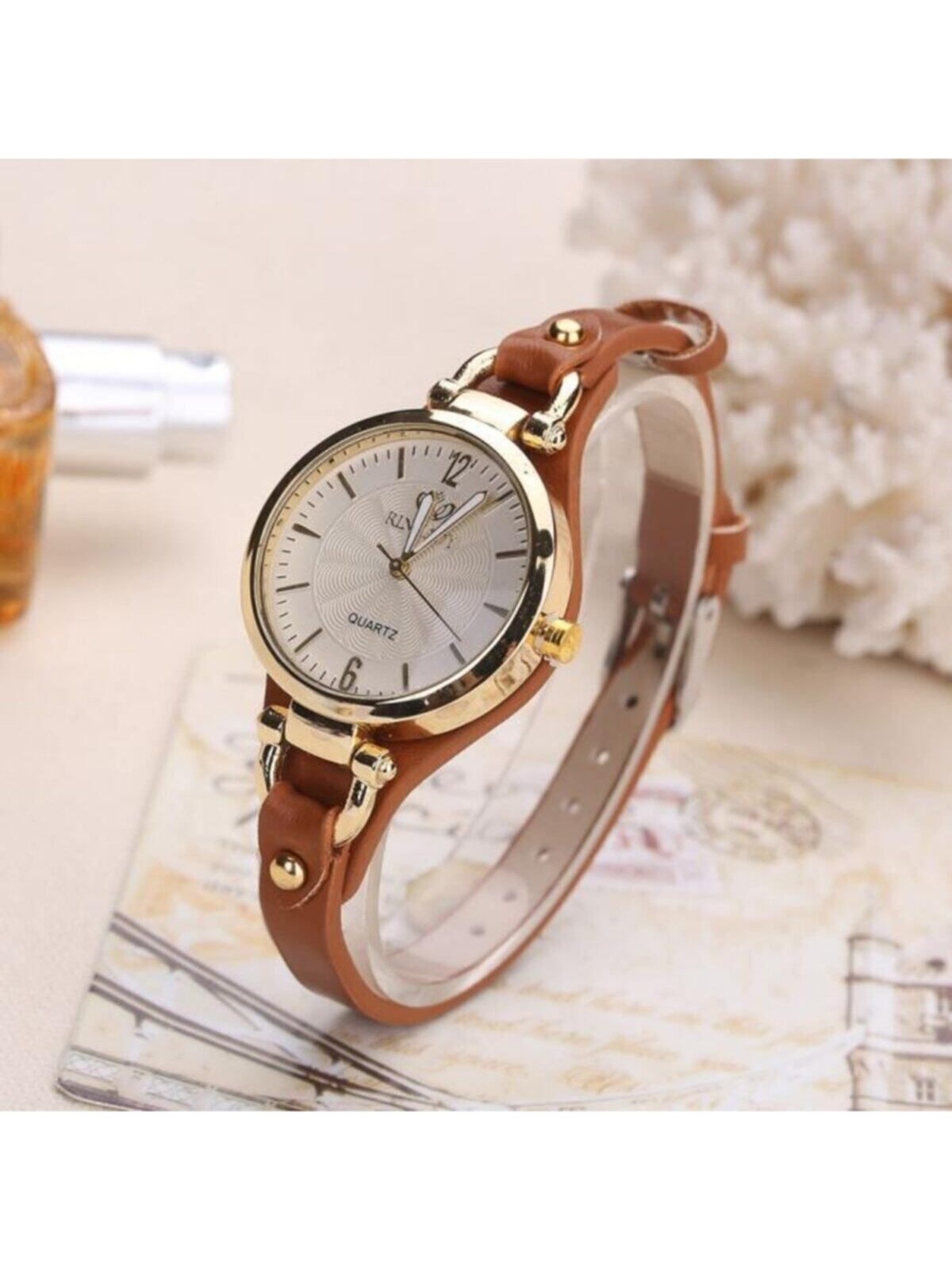 Toz Vintage Gyrox Kadın Kol Saati – Vintage Retro Tasarım, Quartz Mekanizma, Metal Kasa, Deri Kordon, Günlük Kullanıma Uygun - Görsel 6