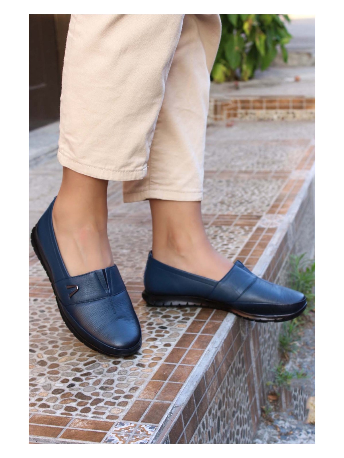 Fast Step Hakiki Deri Kadın Günlük Spor Ortopedik Rahat Günlük Ayakkabı 864ZA101