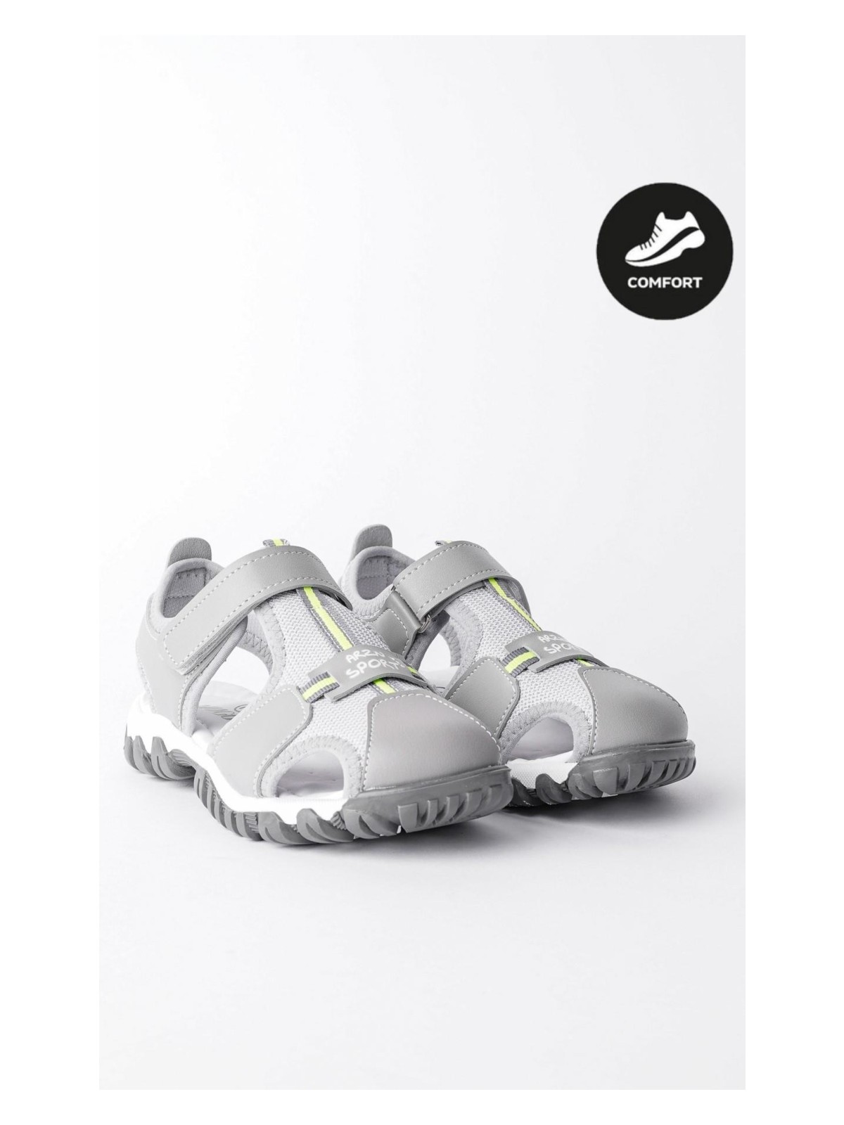 Muggo Tweety Garantili Günlük Ortopedik Hafif Taban Önü Kapalı Cırtlı Unisex Çocuk Sandalet