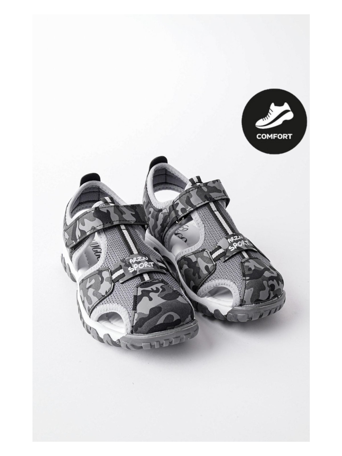 Muggo Tweety Garantili Günlük Ortopedik Hafif Taban Önü Kapalı Cırtlı Unisex Çocuk Sandalet - Görsel 5