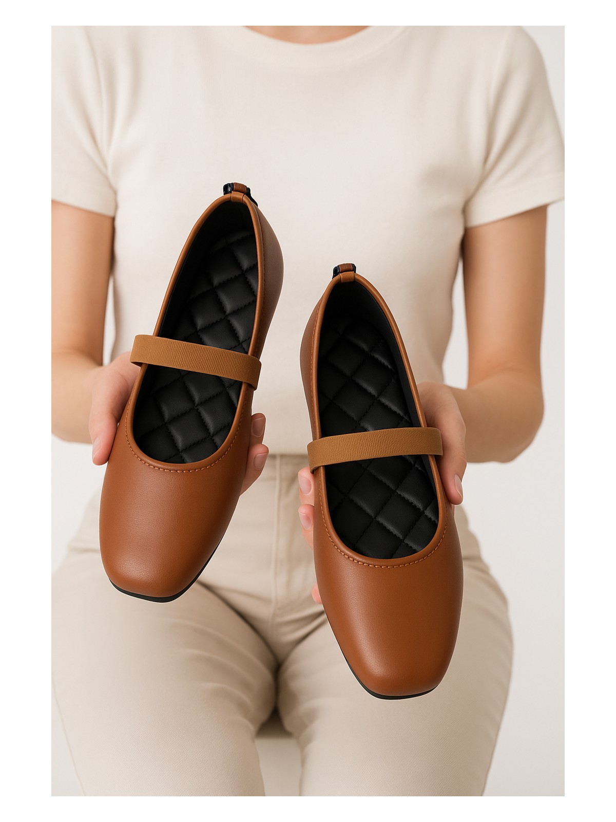 Stwenn Kadın Babet Hafif Rahat Taban Ortopedik Süet Anne Ayakkabısı Ev Babeti - Görsel 7