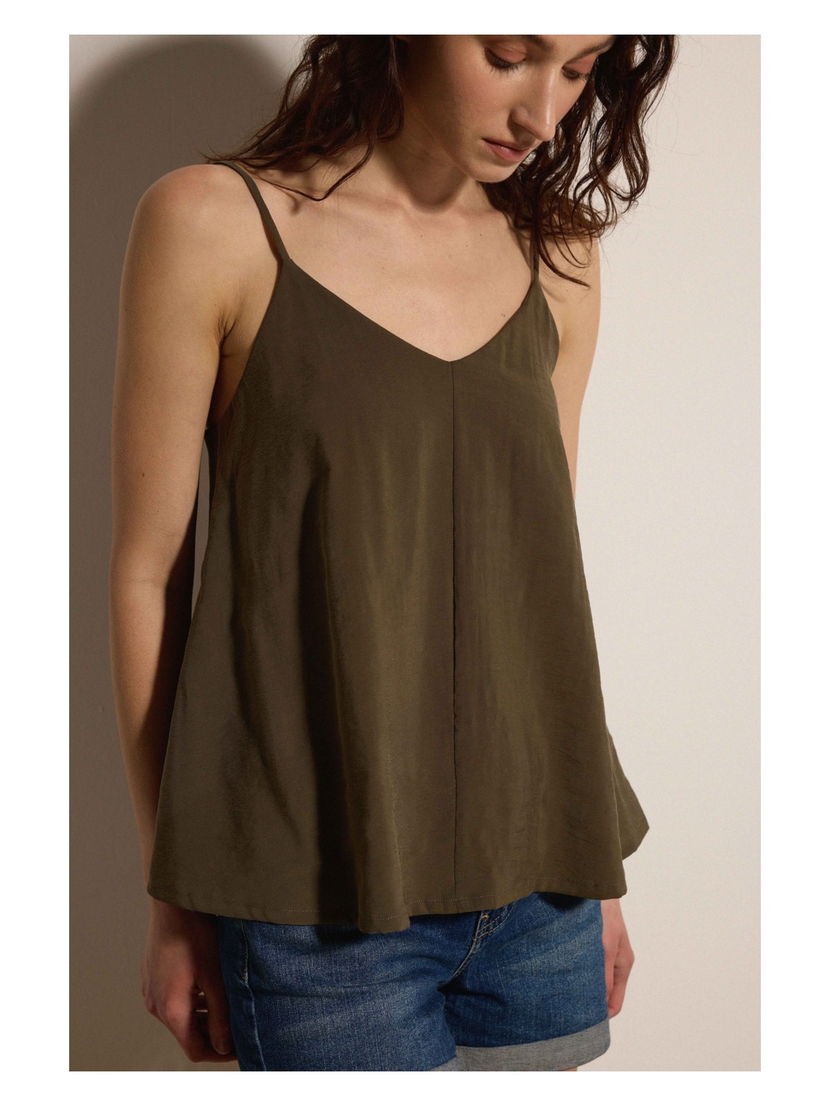 Babokah Askılı Kupro Bluz - Görsel 3