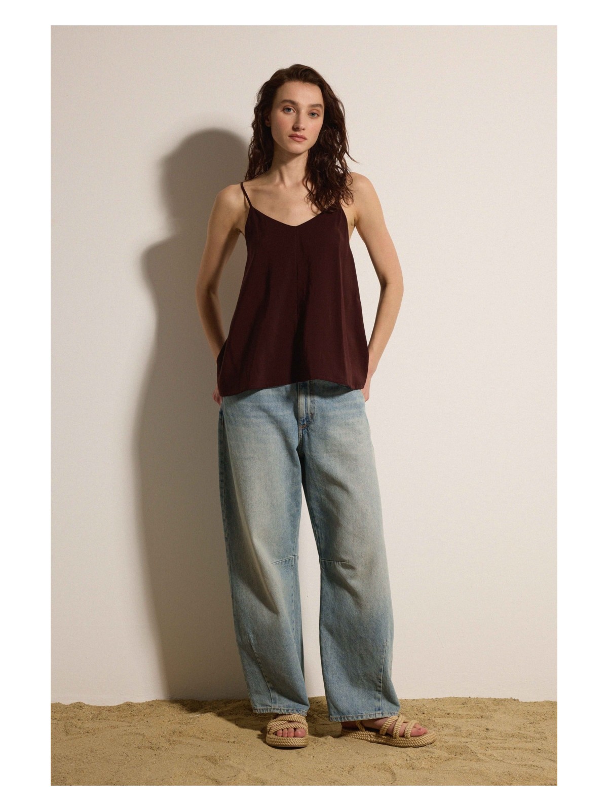 Babokah Askılı Kupro Bluz - Görsel 5