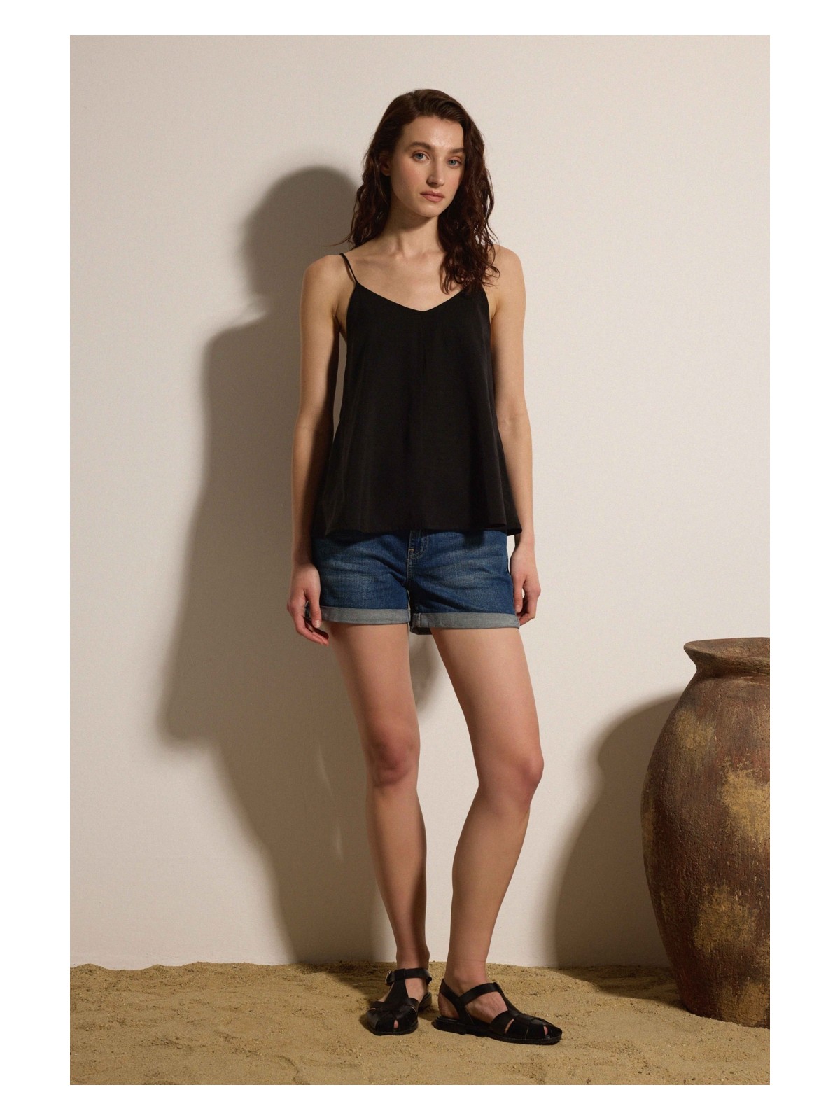 Babokah Askılı Kupro Bluz