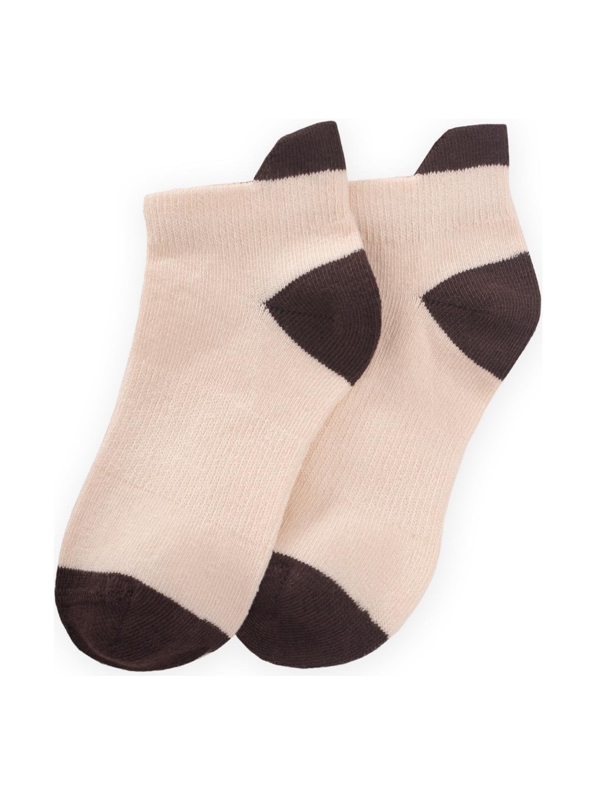 Cigit Zemini ve Burnu Toprak Rekli Çocuk Patik Çorap 5-12- Ham Kahve