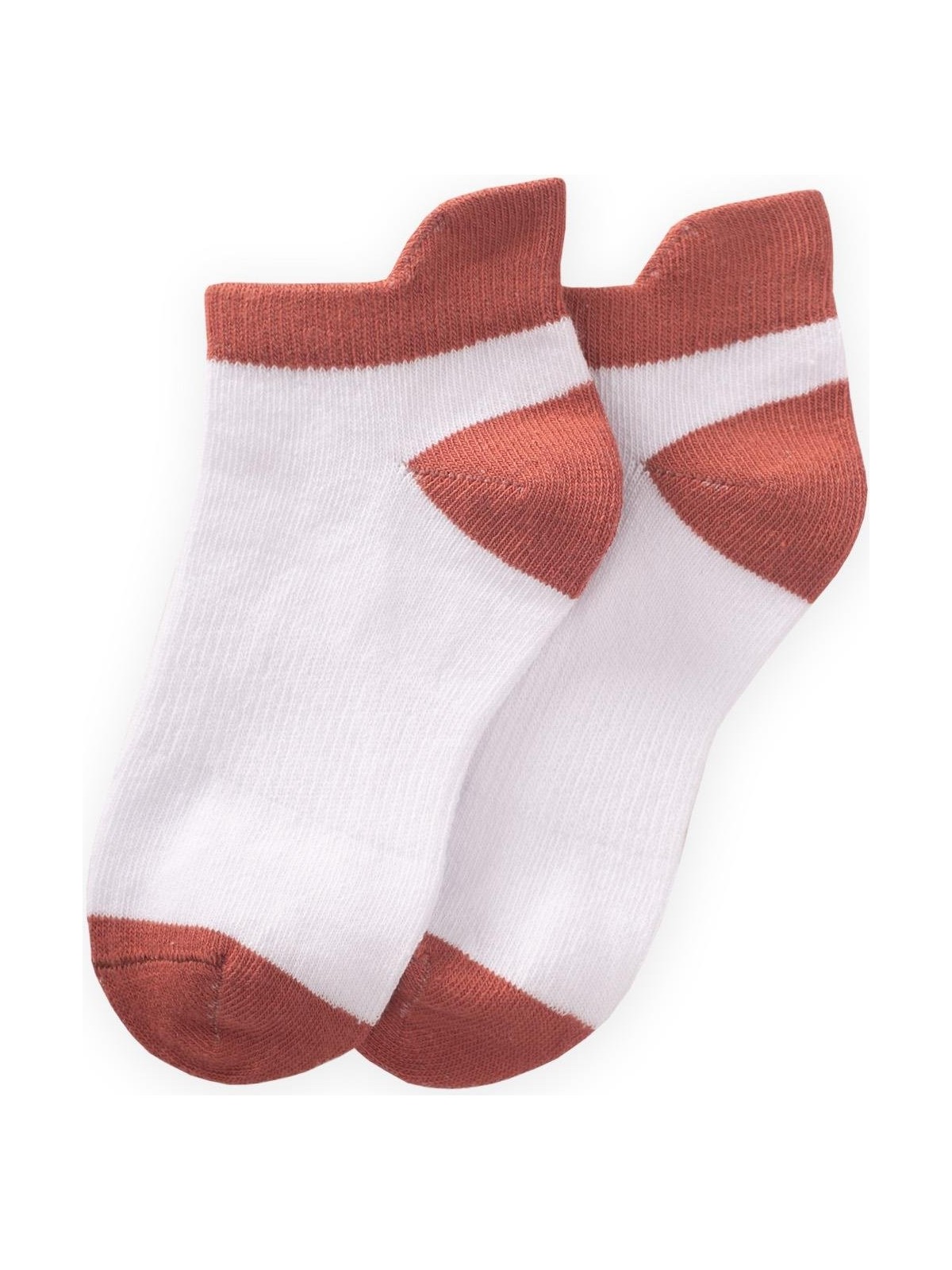 Cigit Burnu Topuğu Rekli Çocuk Patik Çorap 5-12 Yaş Kiremit