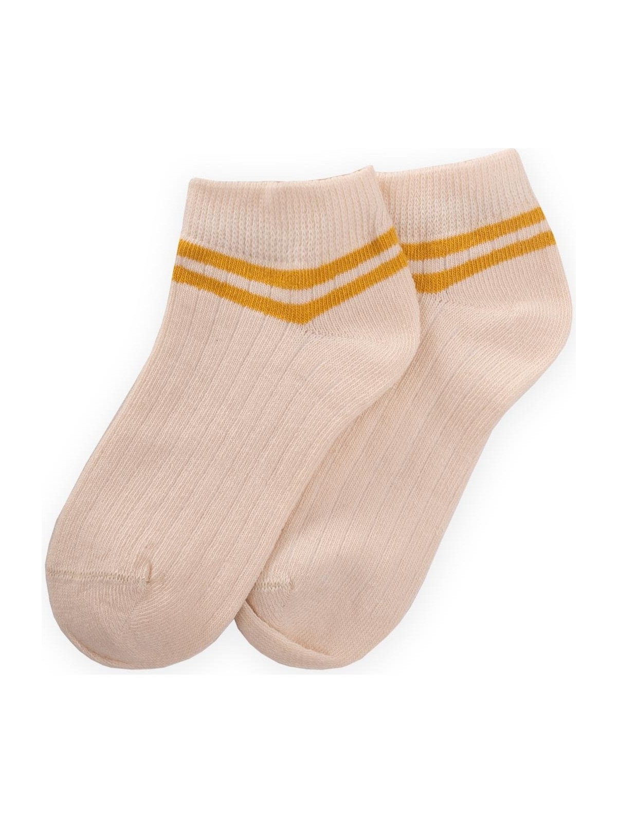 Cigit Zemin Ham Bilekleri Çizgili Çocuk Patik 5-12 Yaş Hardal Sarı