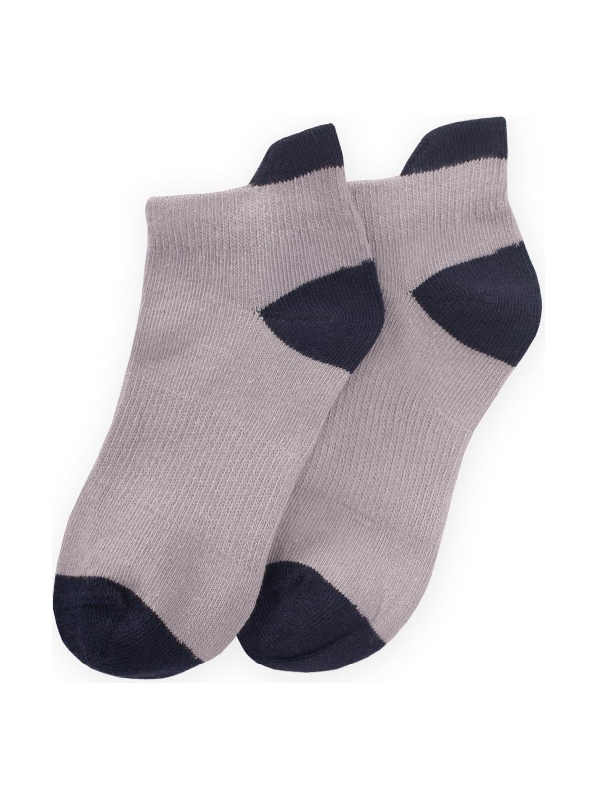 Cigit Zemini ve Burnu Toprak Rekli Çocuk Patik Çorap 5-12- Gri-Lacivert