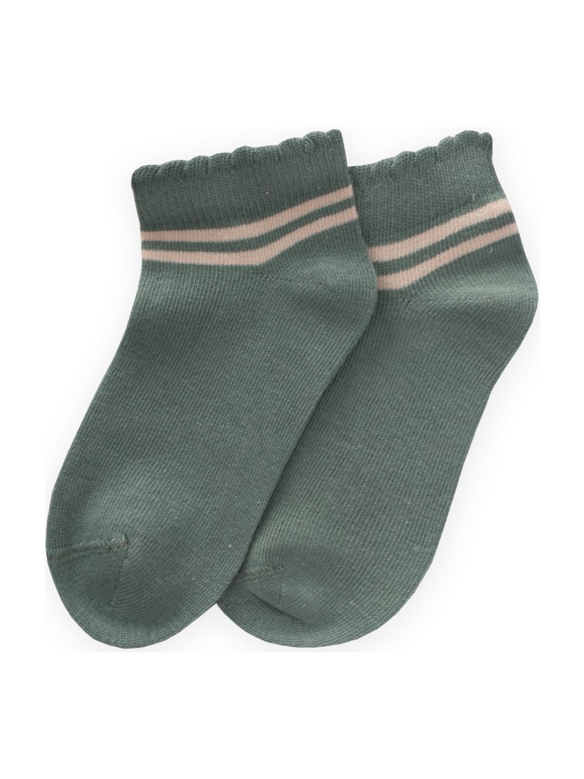 Cigit Çemberli Güpürlü Çocuk Patik Çorabı 5-12 Yaş Çağla Yeşili